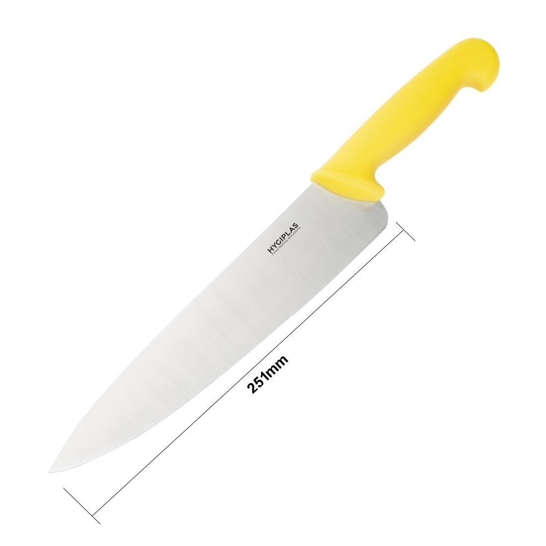 Couteau de cuisinier Hygiplas jaune 255mm - FRANCE CHR