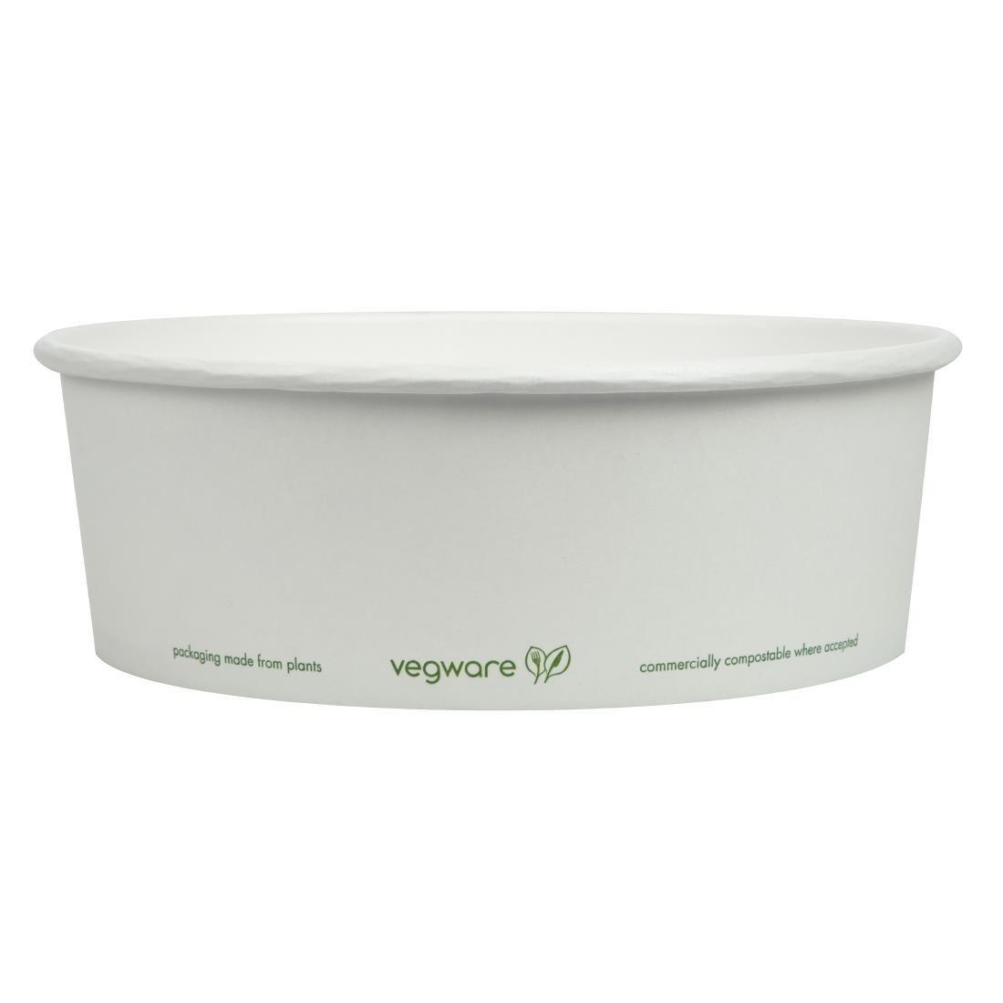 Bols alimentaires en carton doublé PLA série 185 Vegware 910 ml (lot de 300) - FRANCE CHR