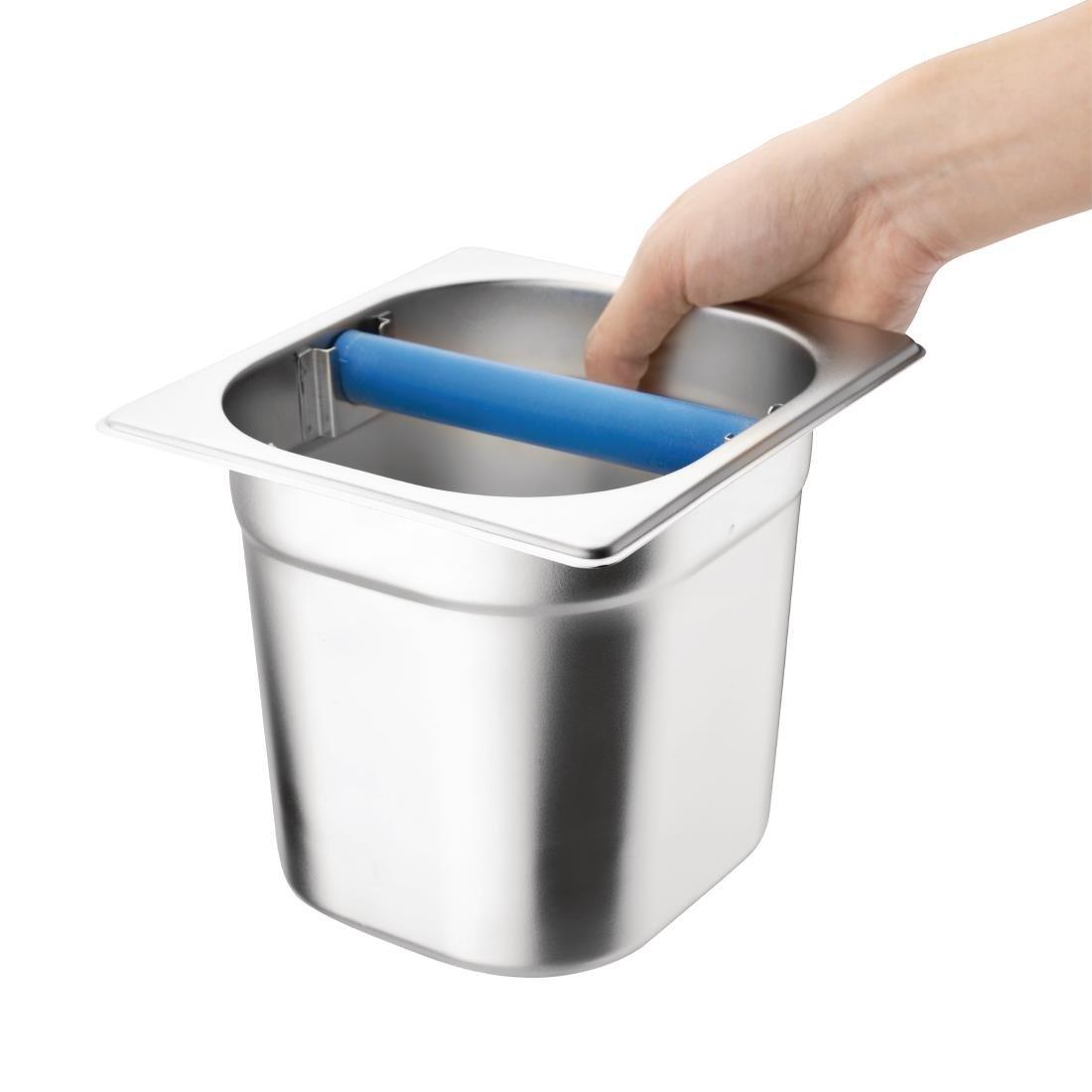 Bac à marc de café GN 1/6 avec barre de frappe - FRANCE CHR