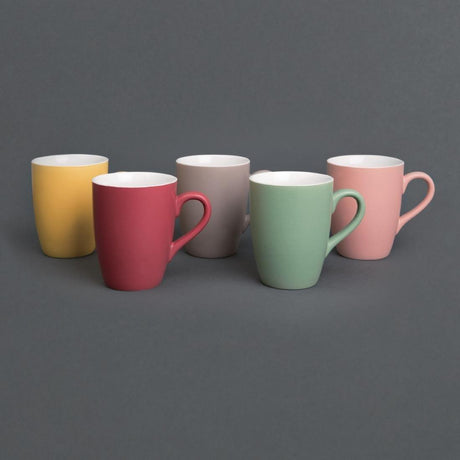 Mug pastel mat en porcelaine Olympia gris 320ml - FRANCE CHR