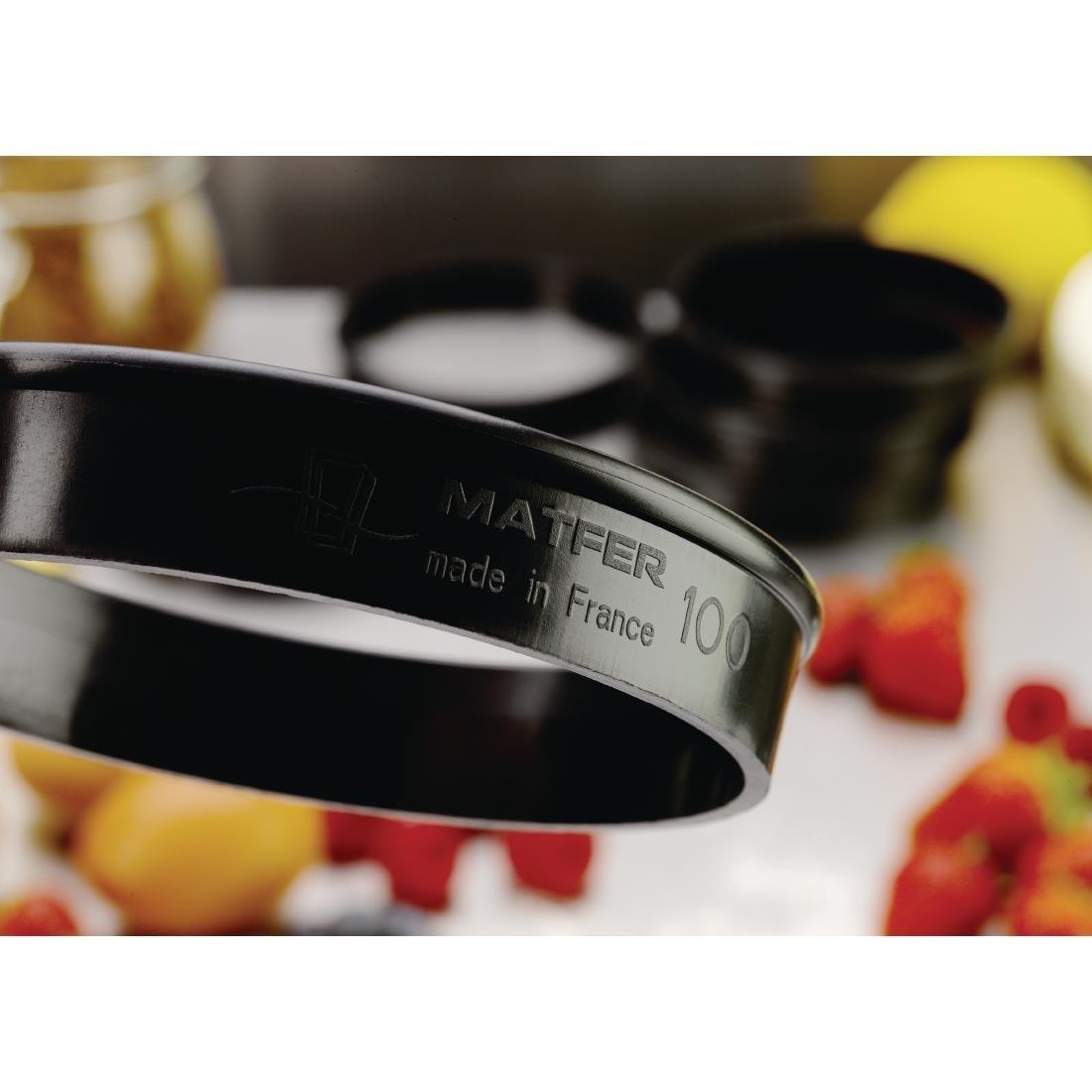 Cercles à tarte Exoglass Matfer Bourgeat 100 mm (lot de 6) - FRANCE CHR