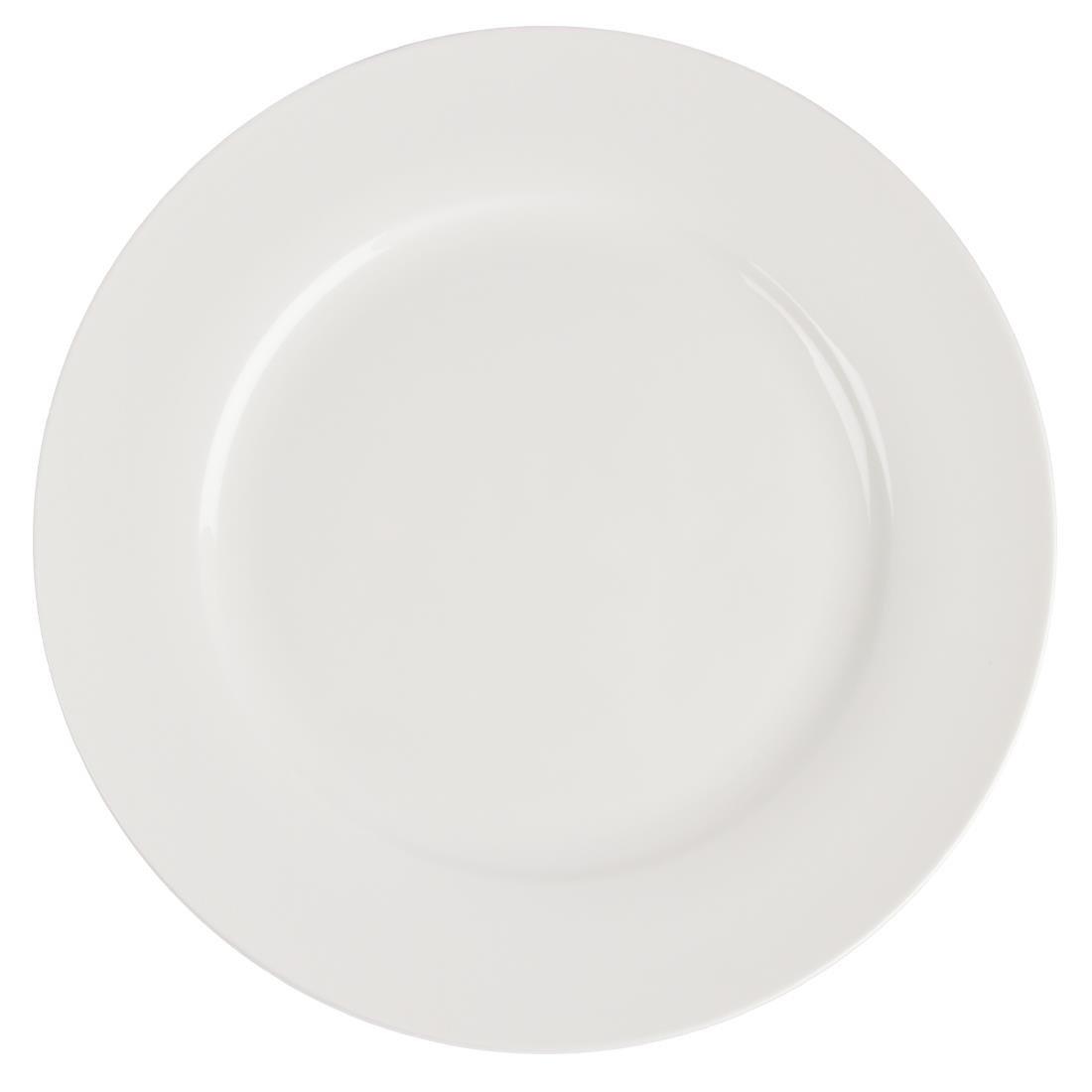 Assiettes rondes à bord large Olympia Lumina 270mm (Lot de 4) - FRANCE CHR