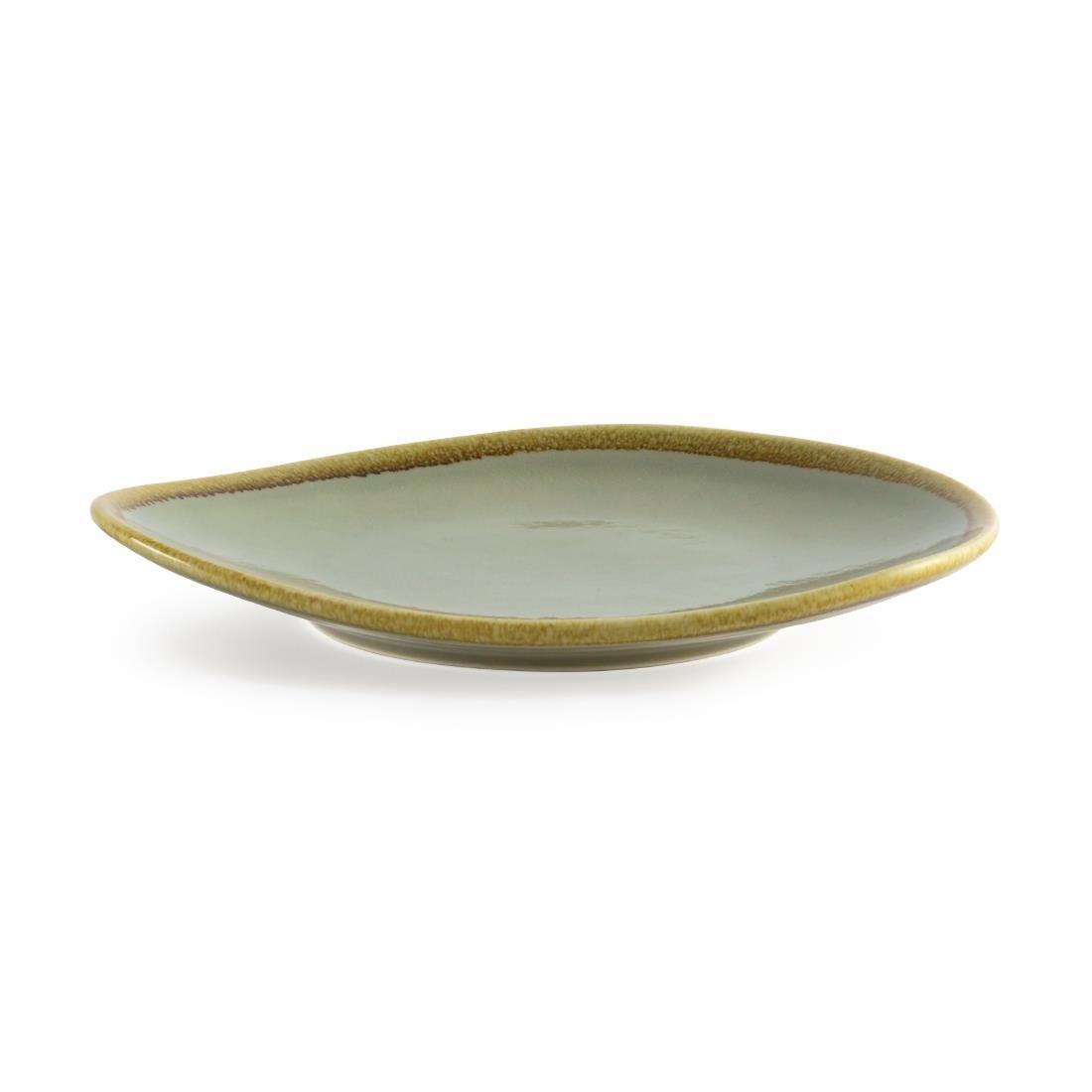 Assiette triangulaire couleur mousse Olympia Kiln 230mm (Lot de 6) - FRANCE CHR