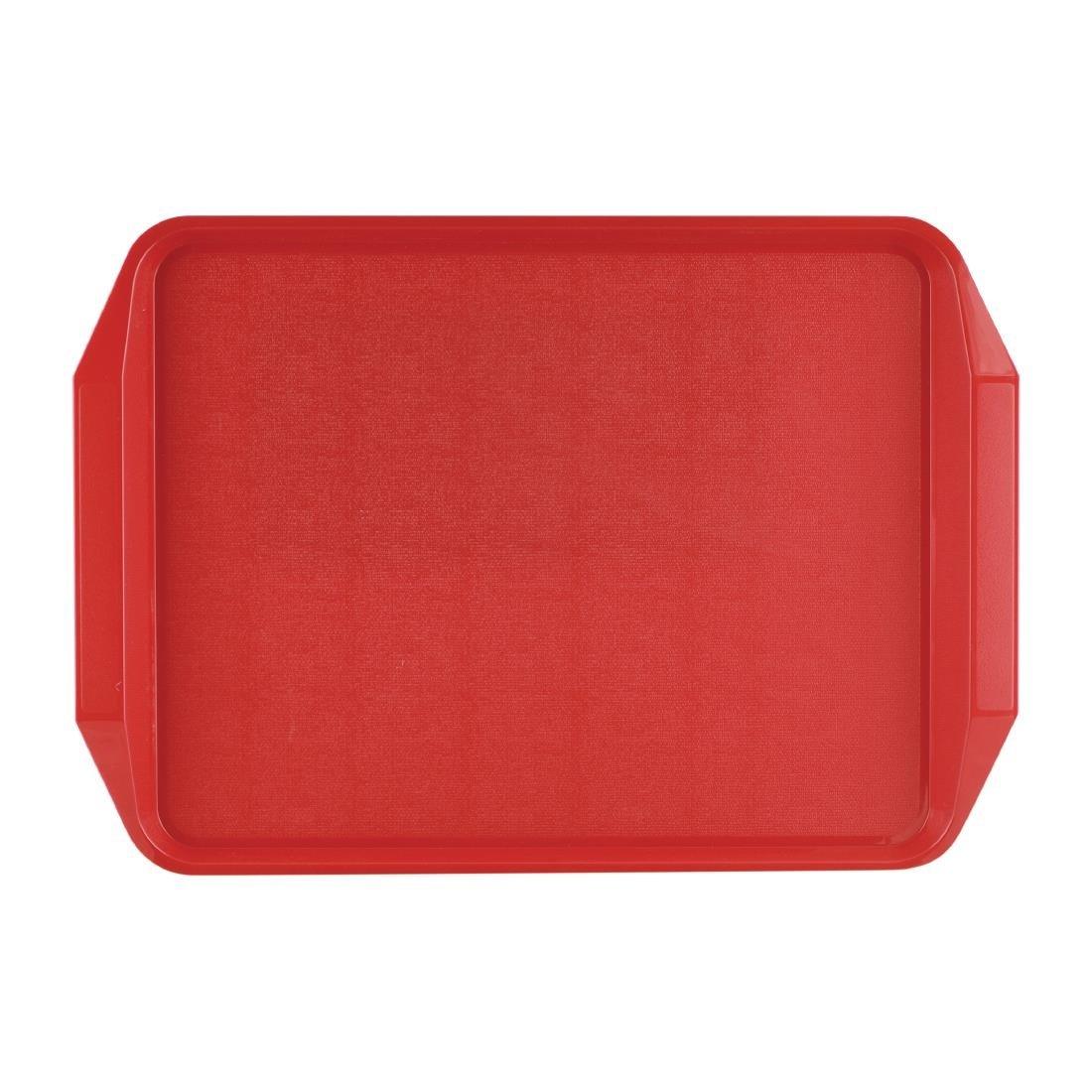Plateau avec poignées Roltex 435x305mm rouge - FRANCE CHR