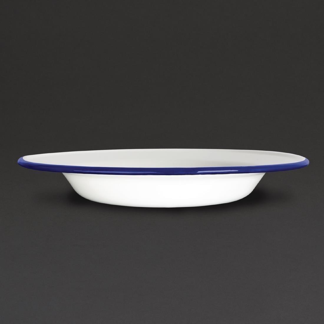 Assiette creuse en acier émaillé Olympia 245mm lot de 6 - FRANCE CHR