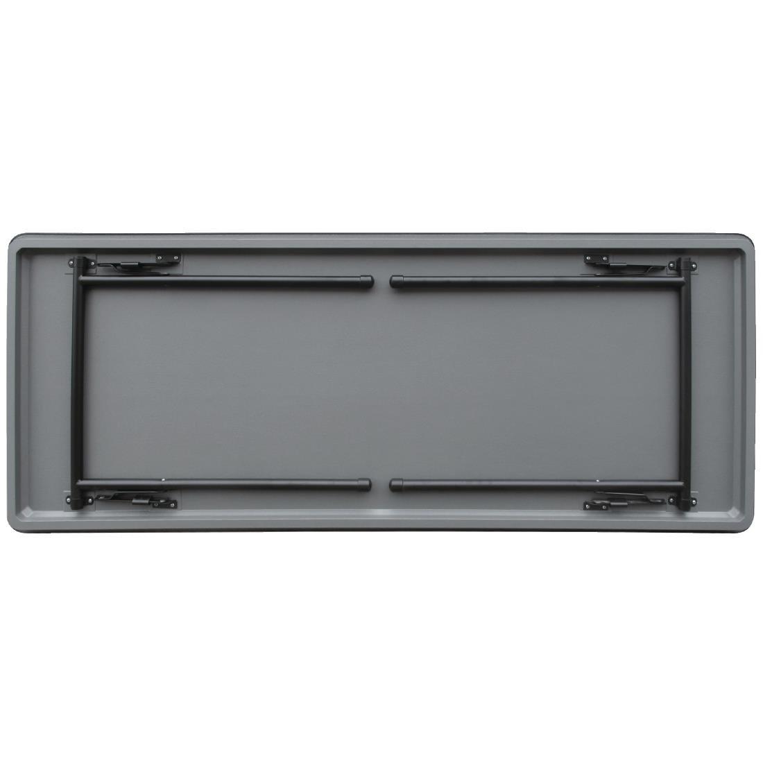 Table rectangulaire pliante grise en ABS Bolero 1520mm - FRANCE CHR