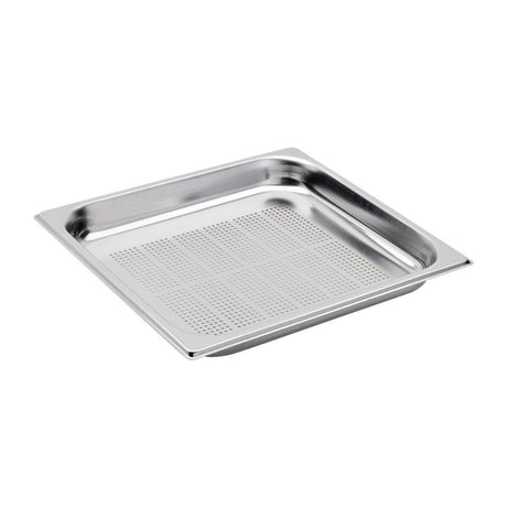 Bac inox perforé GN 2/3 Gastro M profondeur 65mm - FRANCE CHR