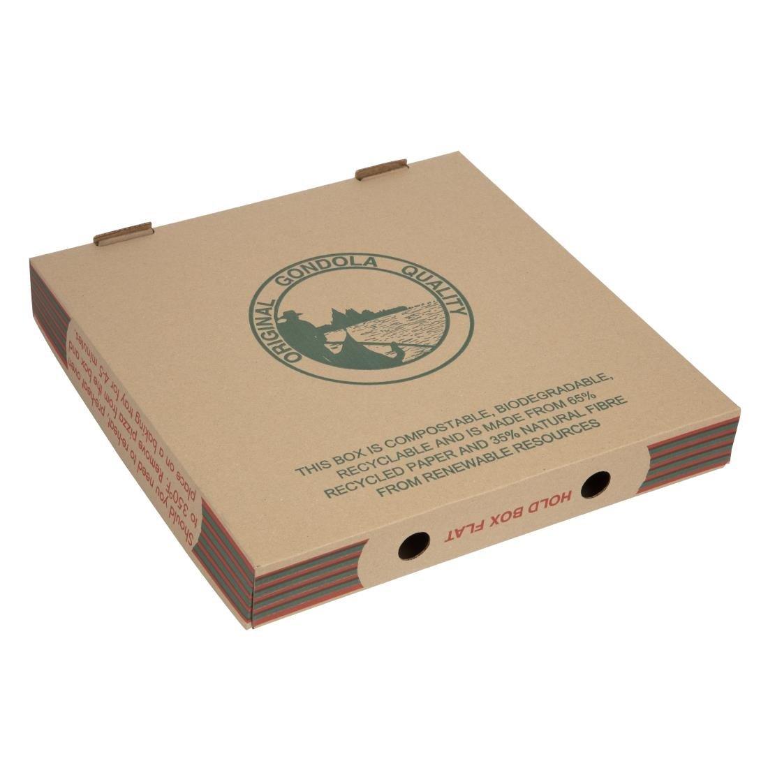 Boîtes à pizza imprimées compostables 311mm (lot de 100) - FRANCE CHR