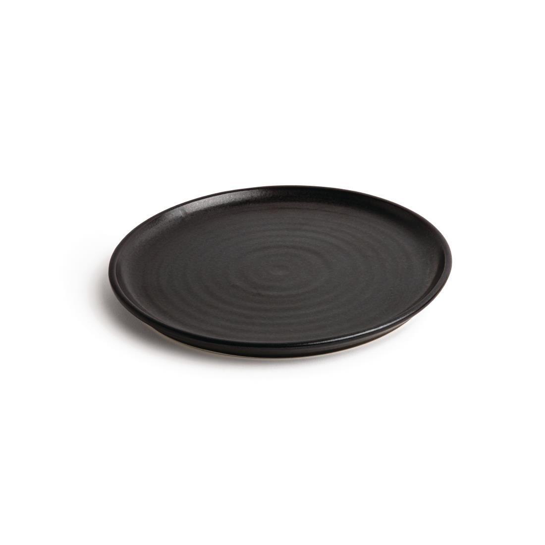 Assiettes plates noir mat Olympia Canvas 26,5 cm (Lot de 6) - FRANCE CHR