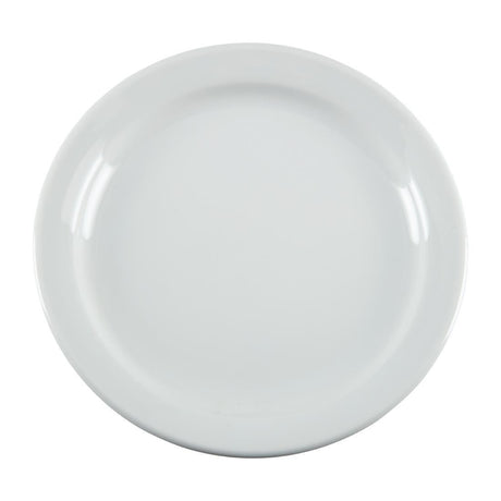 Assiettes à bord étroit blanches Olympia 180mm (Lot de 12) - FRANCE CHR