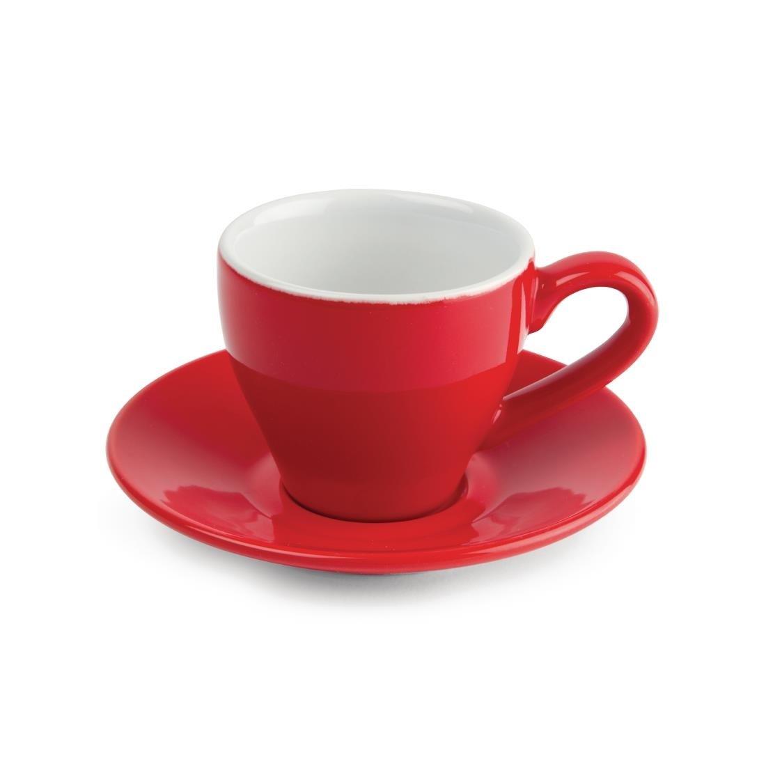 Soucoupe pour tasse espresso Olympia rouge (Lot de 12) - FRANCE CHR