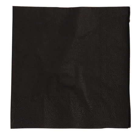 Serviettes cocktail noires 250mm (Lot de 2000) - FRANCE CHR