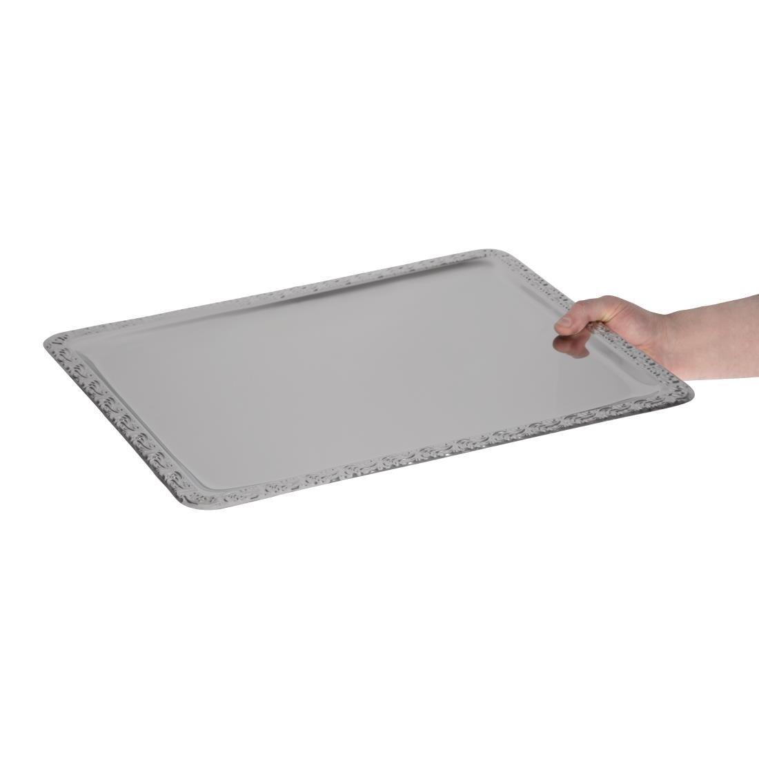 Plateau de service rectangulaire inox APS 500 x 360mm - FRANCE CHR