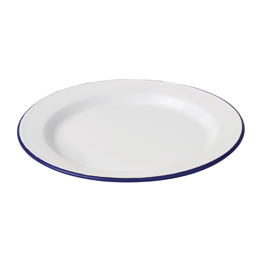 Assiette plate en acier émaillé Olympia 300mm lot de 6 - FRANCE CHR
