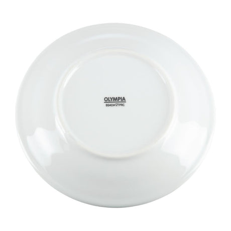 Assiettes à bord large blanches Olympia 165mm (Lot de 12) - FRANCE CHR