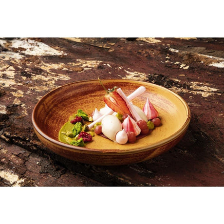 Assiettes creuses calottes terre de sienne Olympia Canvas 23 cm - FRANCE CHR