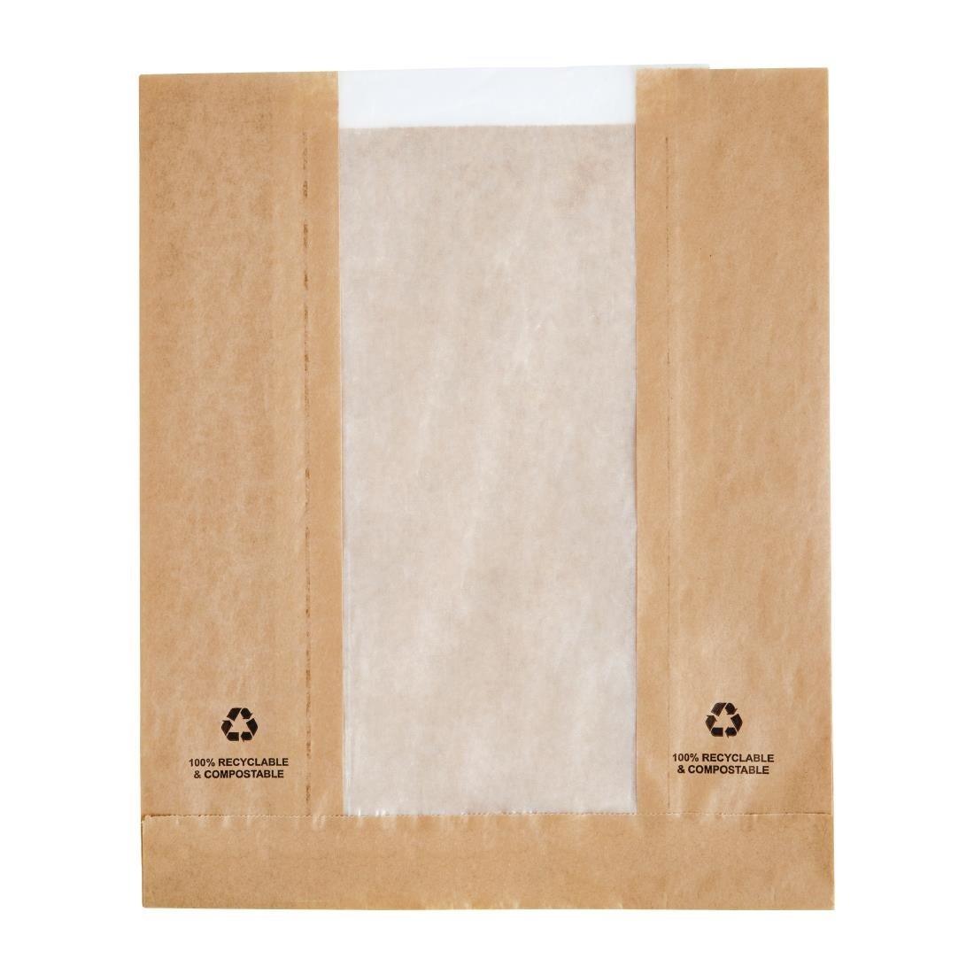 Sachets en papier avec fenêtre glassine Fiesta Compostable (lot de 1000) - FRANCE CHR