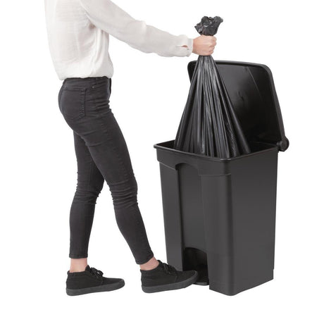 Poubelle de cuisine à pédale Jantex noire 65L - FRANCE CHR