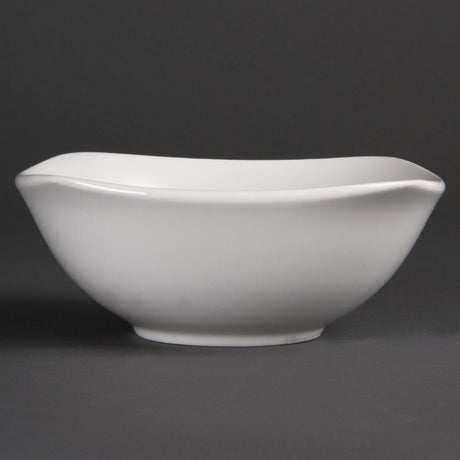 Bols carrés arrondis Olympia Whiteware 180 mm (lot de 12) - FRANCE CHR