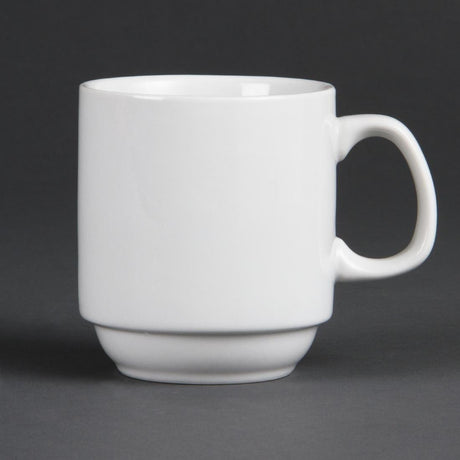 Mugs empilables blancs 284ml Olympia (Lot de 12) - FRANCE CHR