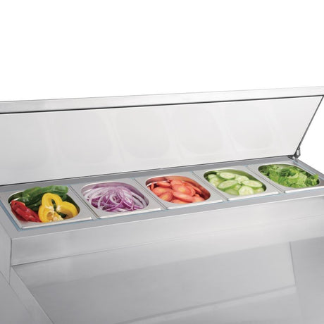 Comptoir de préparation réfrigéré pizzas salades 254L Polar Série G - FRANCE CHR