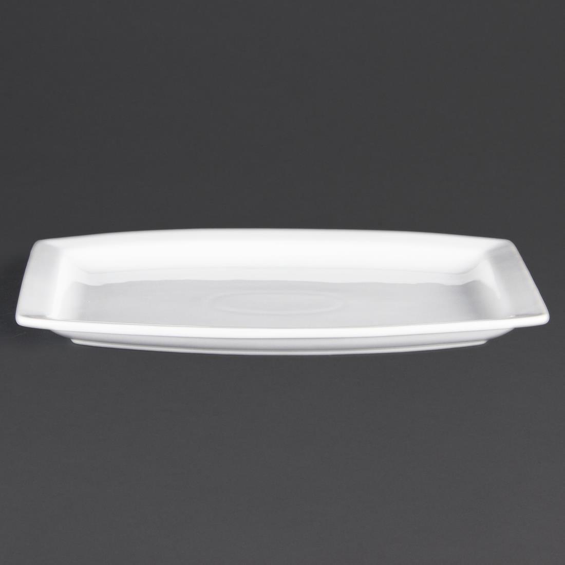 Assiette rectangulaire Olympia Whiteware 320mm (Lot de 6) - FRANCE CHR