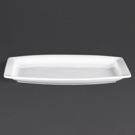 Assiette rectangulaire Olympia Whiteware 320mm (Lot de 6) - FRANCE CHR