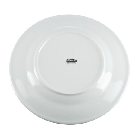 Assiettes à bord large blanches Olympia 202mm (Lot de 12) - FRANCE CHR