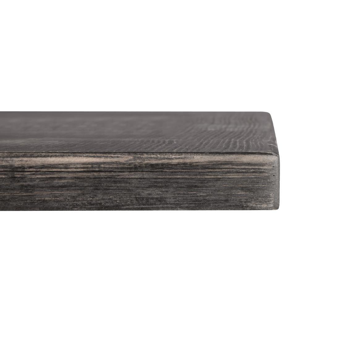 Plateau de table carré pré-percé vintage noir Bolero 700mm - FRANCE CHR