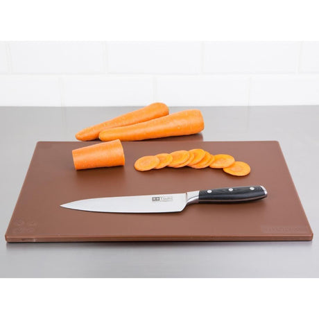 Planche à découper antibactérienne basse densité Hygiplas marron - FRANCE CHR