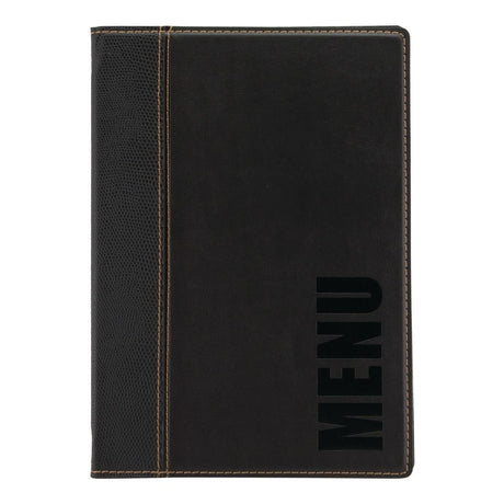 Protège-menus contemporain Securit A5 noir - FRANCE CHR