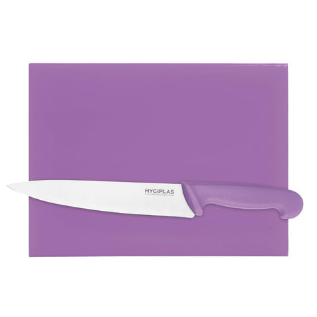 Petite planche à découper haute densité Hygiplas violette 229x305x12mm - FRANCE CHR