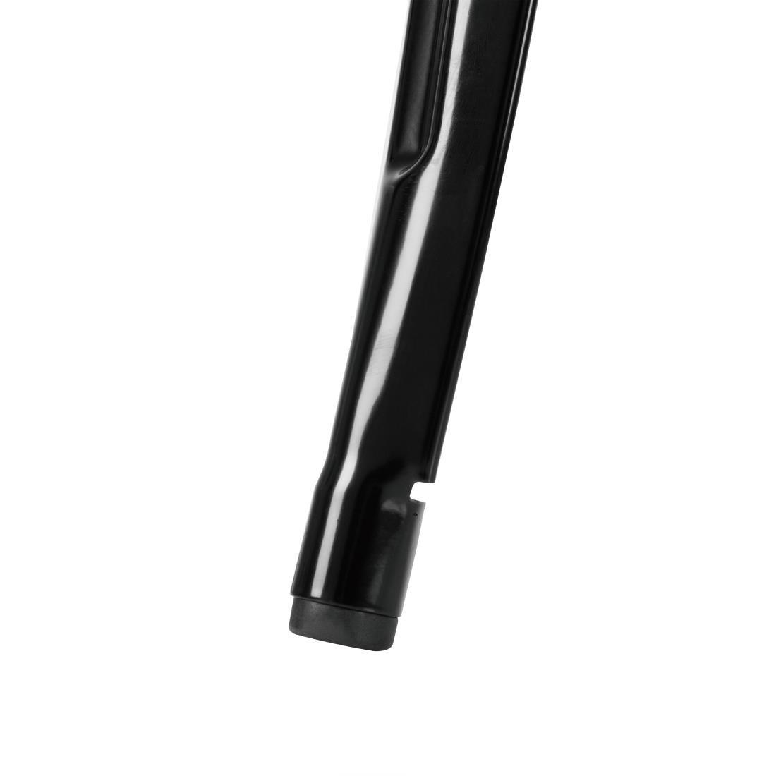 Table carrée en acier noir Bolero Bistro 668mm - FRANCE CHR