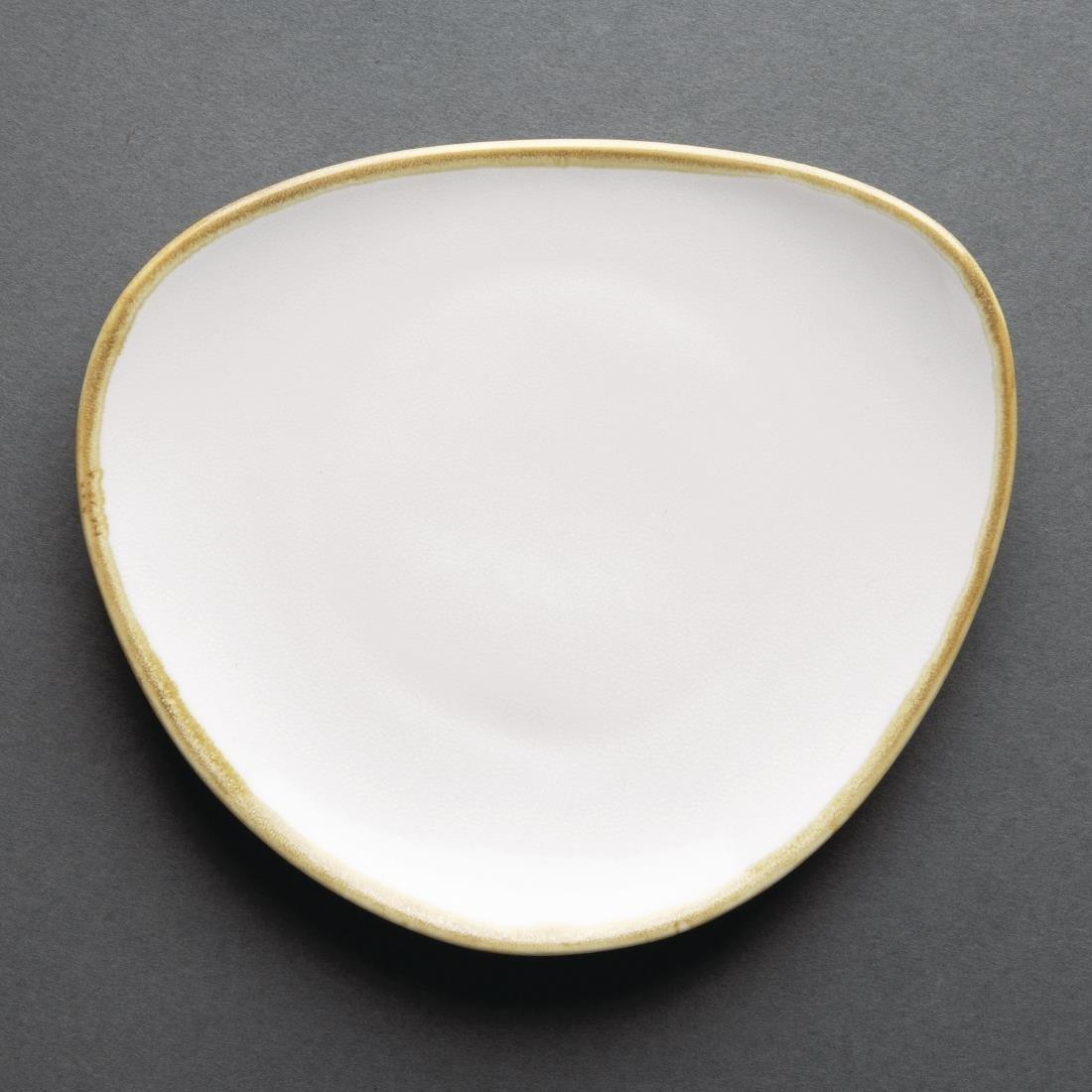 Assiettes triangulaires couleur craie Olympia Kiln 165mm (lot de 6) - FRANCE CHR