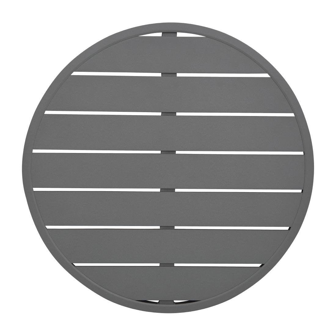 Plateau de table rond en aluminium Bolero gris foncé 580 mm - FRANCE CHR