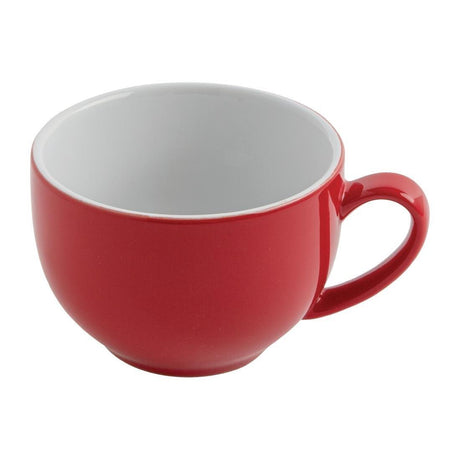 Tasses à cappuccino Olympia Café rouges 340 ml (lot de 12) - FRANCE CHR