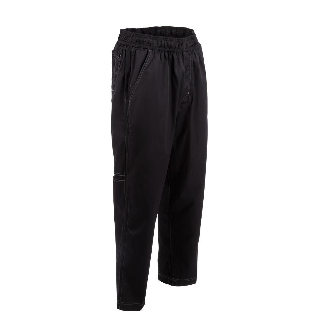 Pantalon de cuisine mixte Baggy Chef Works noir S - FRANCE CHR
