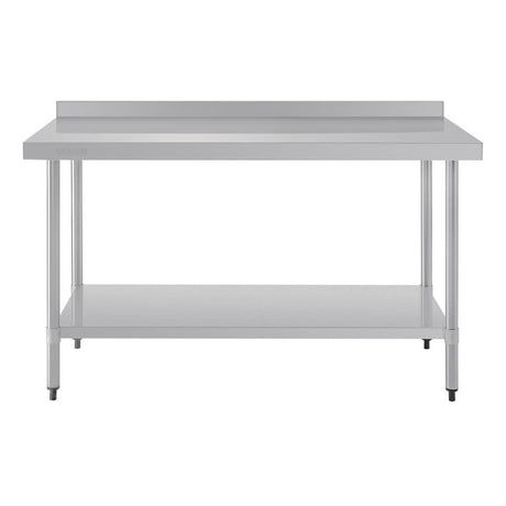 Table de préparation avec rebord en acier inoxydable Vogue 1500 x 600mm - FRANCE CHR