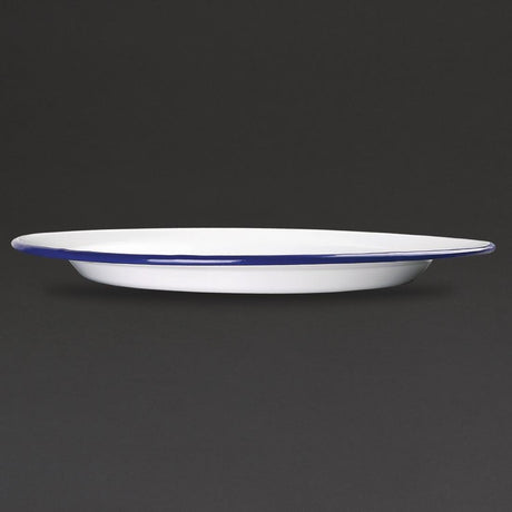 Assiette plate en acier émaillé Olympia 300mm lot de 6 - FRANCE CHR