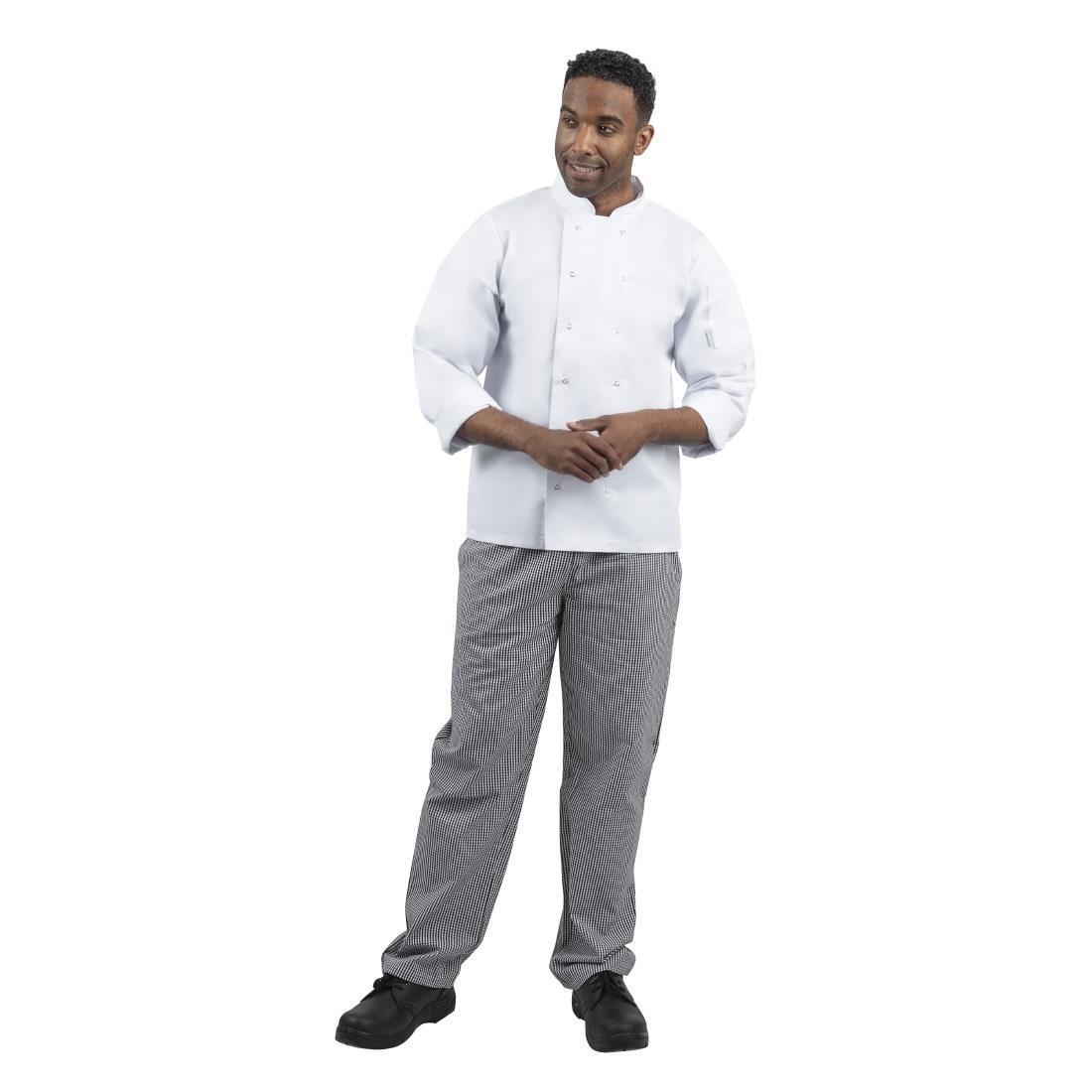 Pantalon de cuisine mixte Whites Vegas petits carreaux noirs et blancs XS - FRANCE CHR