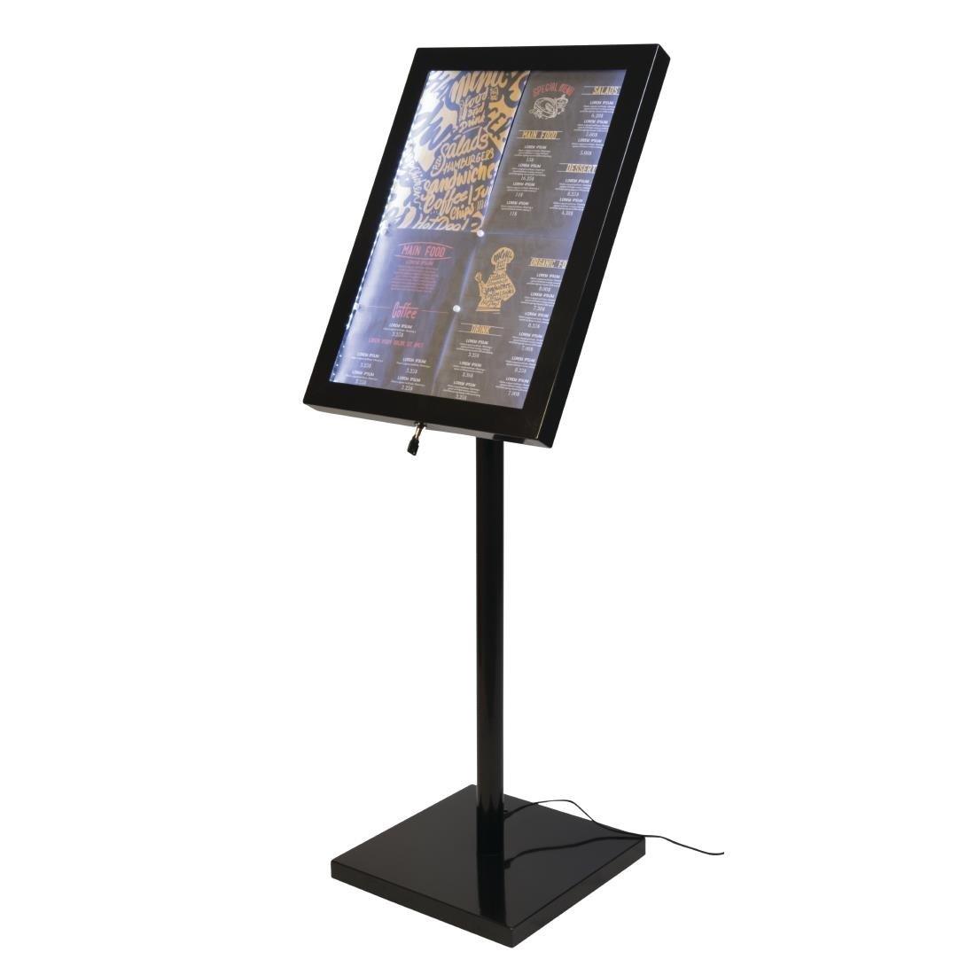 Présentoir éclairé LED Securit noir - FRANCE CHR