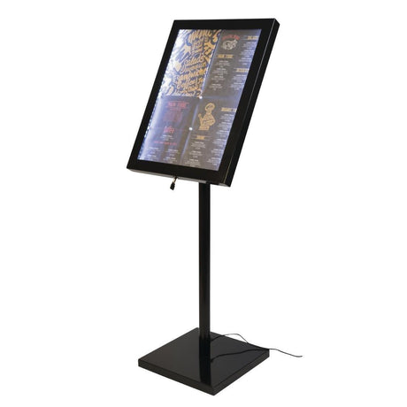 Présentoir éclairé LED Securit noir - FRANCE CHR