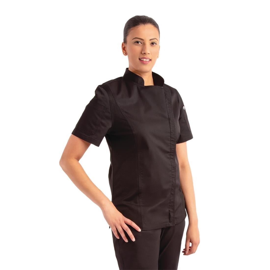 Veste de cuisine femme zippée légère Springfield Chef Works noire XS - FRANCE CHR