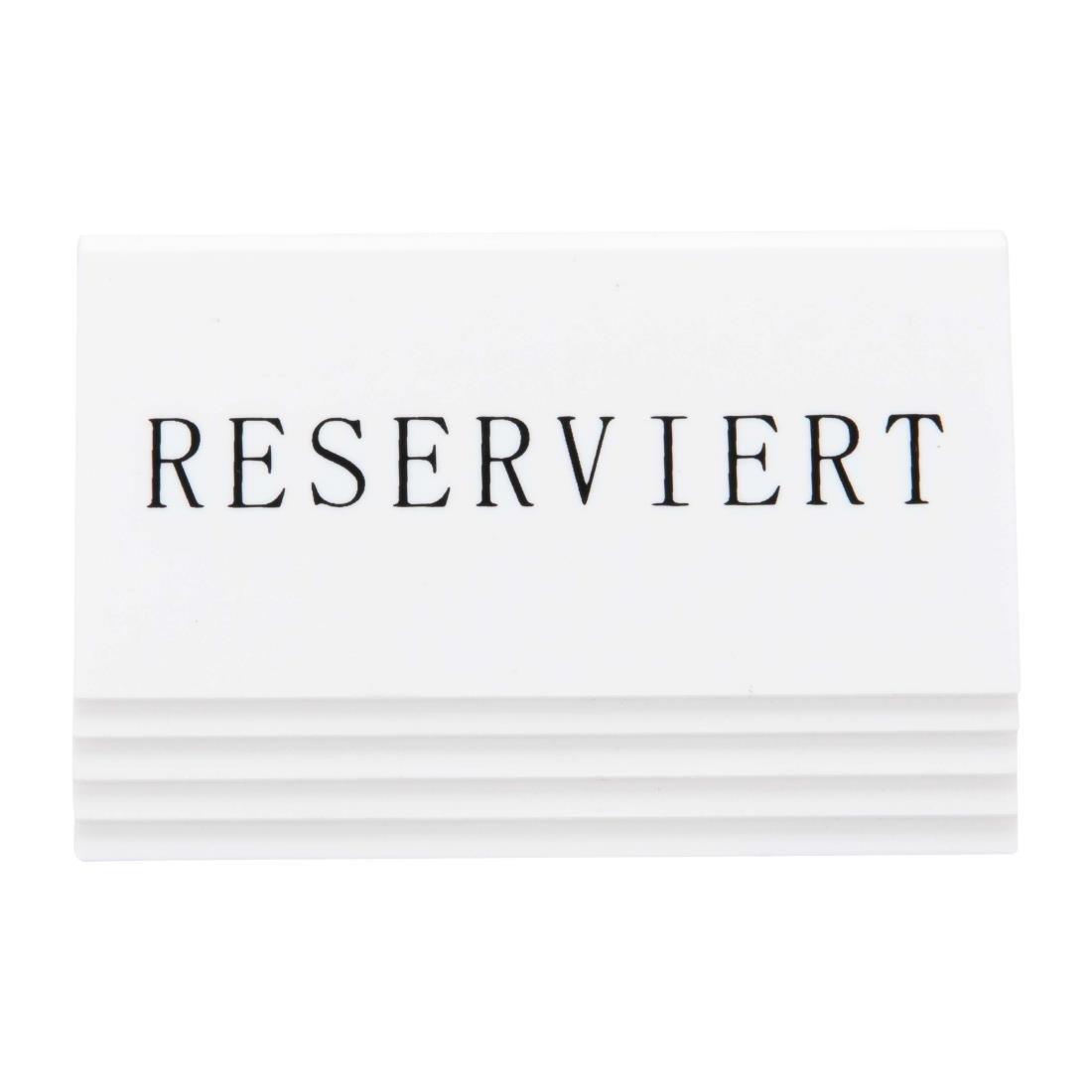 Chevalets table réservée Securit "Reserviert" (lot de 5) - FRANCE CHR