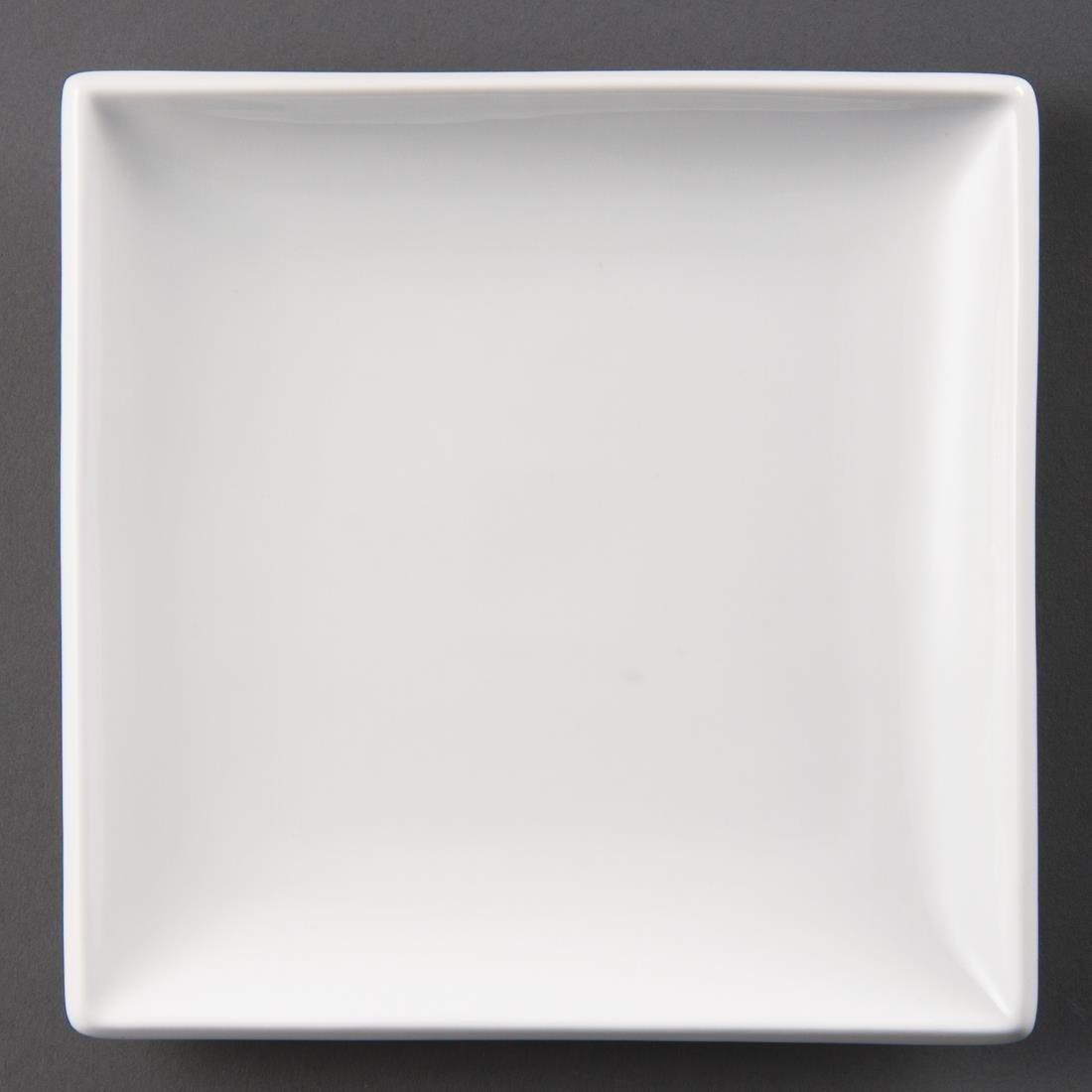 Assiettes carrées blanches Olympia Whiteware 240mm (lot de 12) - FRANCE CHR