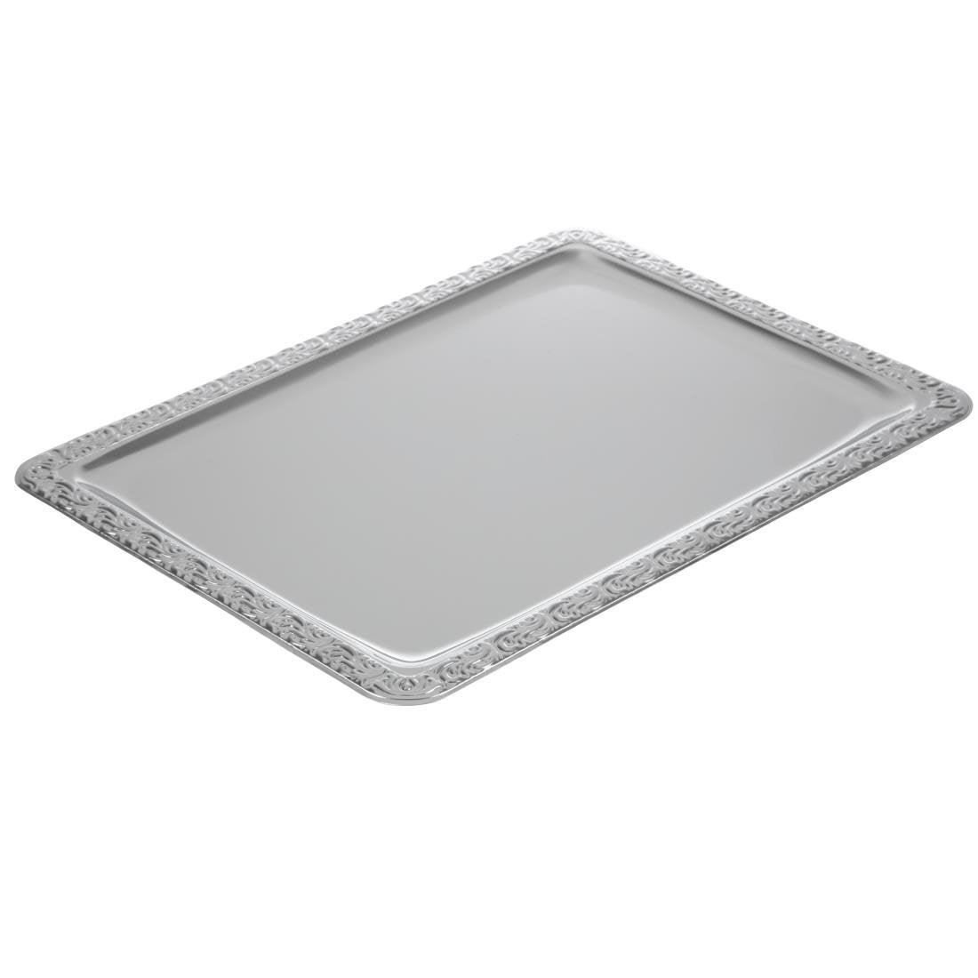 Plateau de service rectangulaire inox APS 420 x 310mm - FRANCE CHR