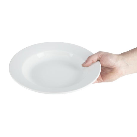 Assiettes creuses blanches Olympia 270mm (Lot de 6) - FRANCE CHR