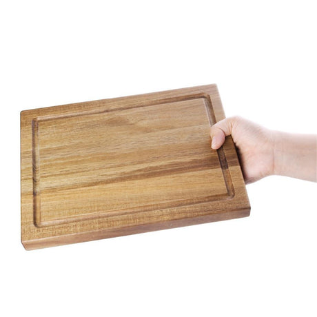 Petit planche à steak en bois d'acacia Olympia - FRANCE CHR