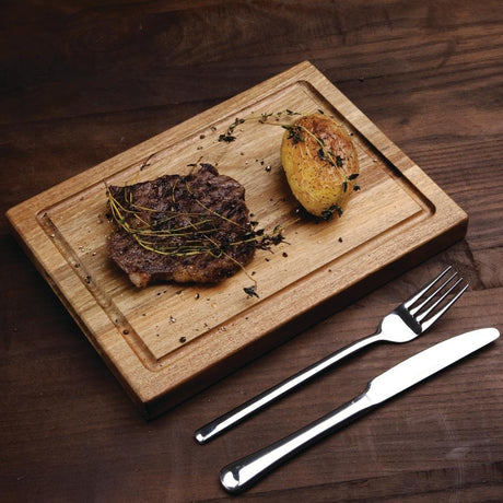 Petit planche à steak en bois d'acacia Olympia - FRANCE CHR