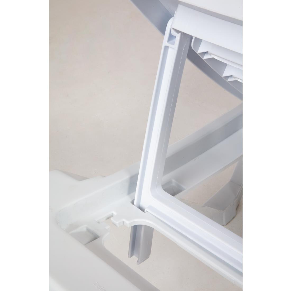 Chaises longues en polypropylène blanches Resol (lot de 4) - FRANCE CHR